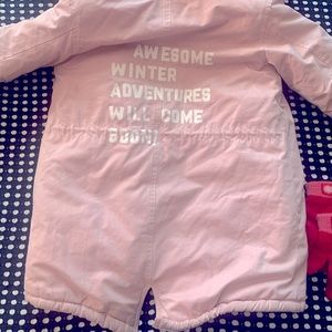 Zara girls Statement Pink Parka Coat